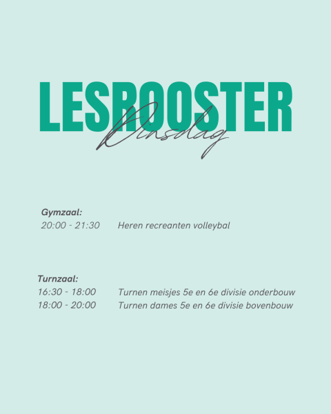 Lesrooster juiste